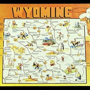 Saudações do Wyoming - Impressão Digital - Arte de Marketing Vintage