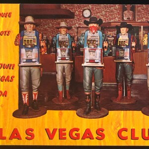 The House of Jackpots- Downtown Las Vegas, Nevada - Las Vegas  Club Vintage Postcard