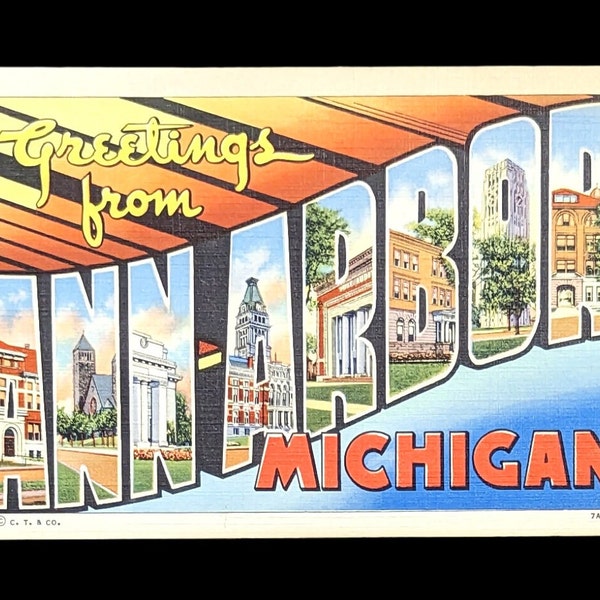 Greetings from Ann Arbor, Michigan - Digital Print Ann Arbor Michigan Marketing Art