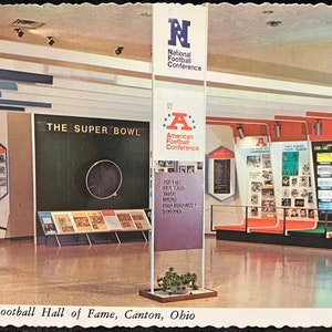Pro Football Hall of Fame, Canton, Ohio - Vintage Sports Postcard