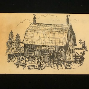 Traverse City Michigan This Old Barn Antiques Vintage Postcard