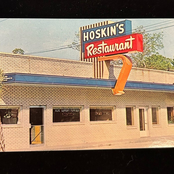 Hoskin's Restaurant- Ocean Drive, South Carolina- Vintage Postcard