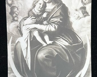 Madonna Di Sassoferrato- Italian- Vintage Postcard