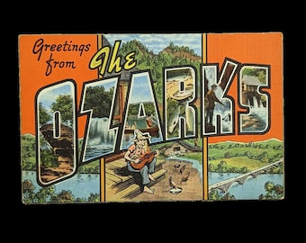 Vintage Postcard of Ozarks - Digital Postcard Download