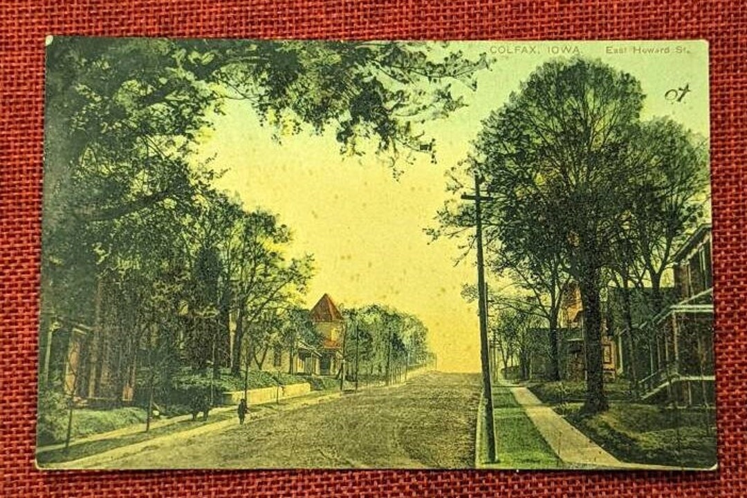 Colfax, Iowa, East Howard Street in 1910 Vintage Postcard used Etsy
