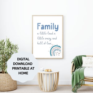 Family Wall Art, Family Quote Printable, Family Printable Wall Art, Inspirational Quote, Home Decor Printable, Family Sign