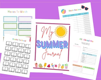 Kids Summer Journal |Neurodivergent kids journal Journal for kids | Kids Ultimate Summer Activity | ASD worksheets  | ADHD Worksheets