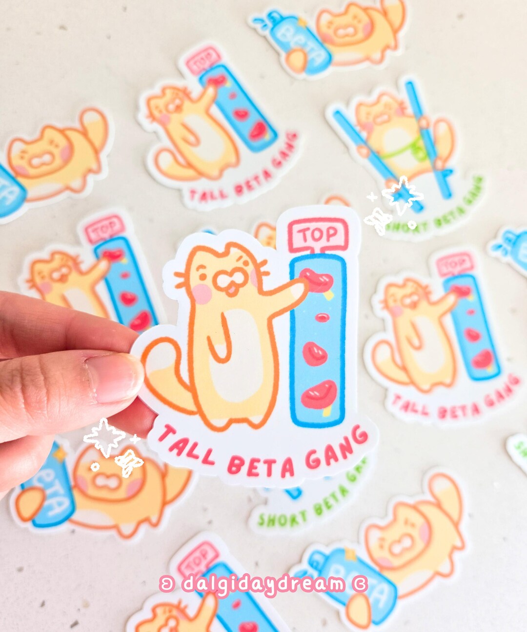 Tall Beta Gang Cat Sticker | Waterproof Uv-proof Vinyl Stickers | Rock ...
