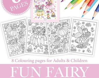 Fun Fairy Hand Painted Colouring Book