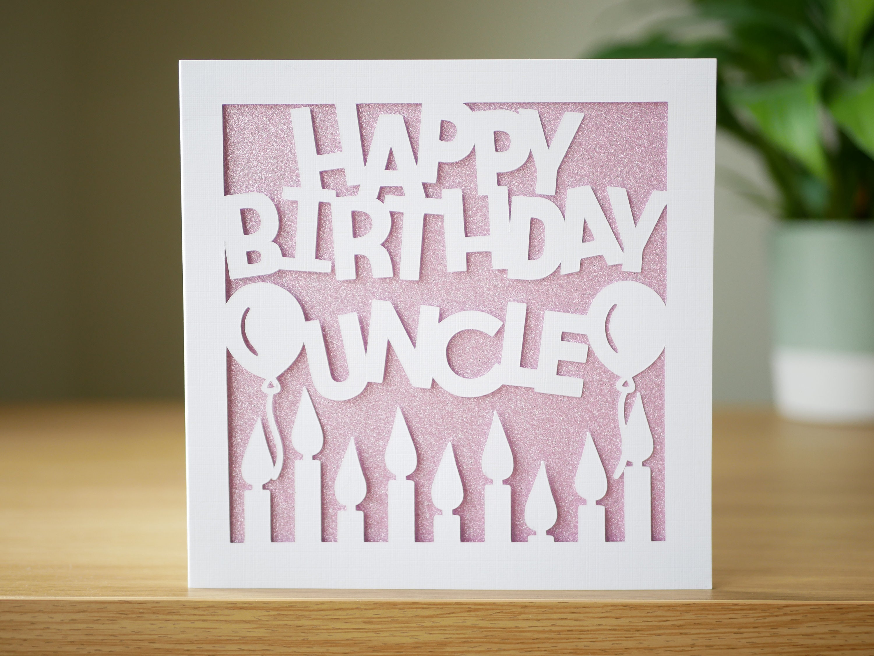 uncle birthday card personalised papercut card etsy