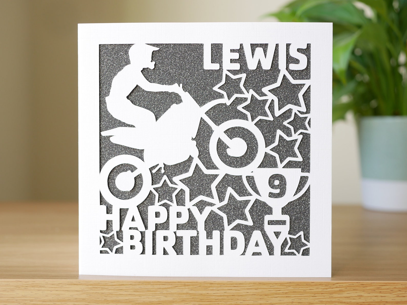 Motocross Happy Birthday Card Personalised Design for Biker - Etsy UK