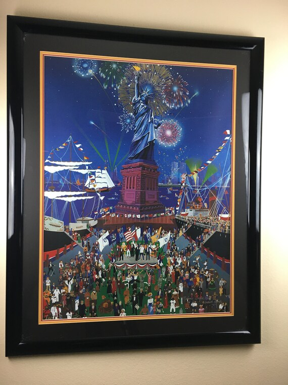 Statue of Liberty Centennial - Melanie Taylor Kent - Mint Framed