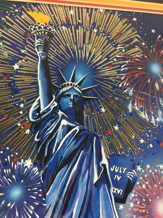Melanie taylor kentジグソーパズル Statue of Liberty Centennial Melanie Taylor Kent Lithograph Hand