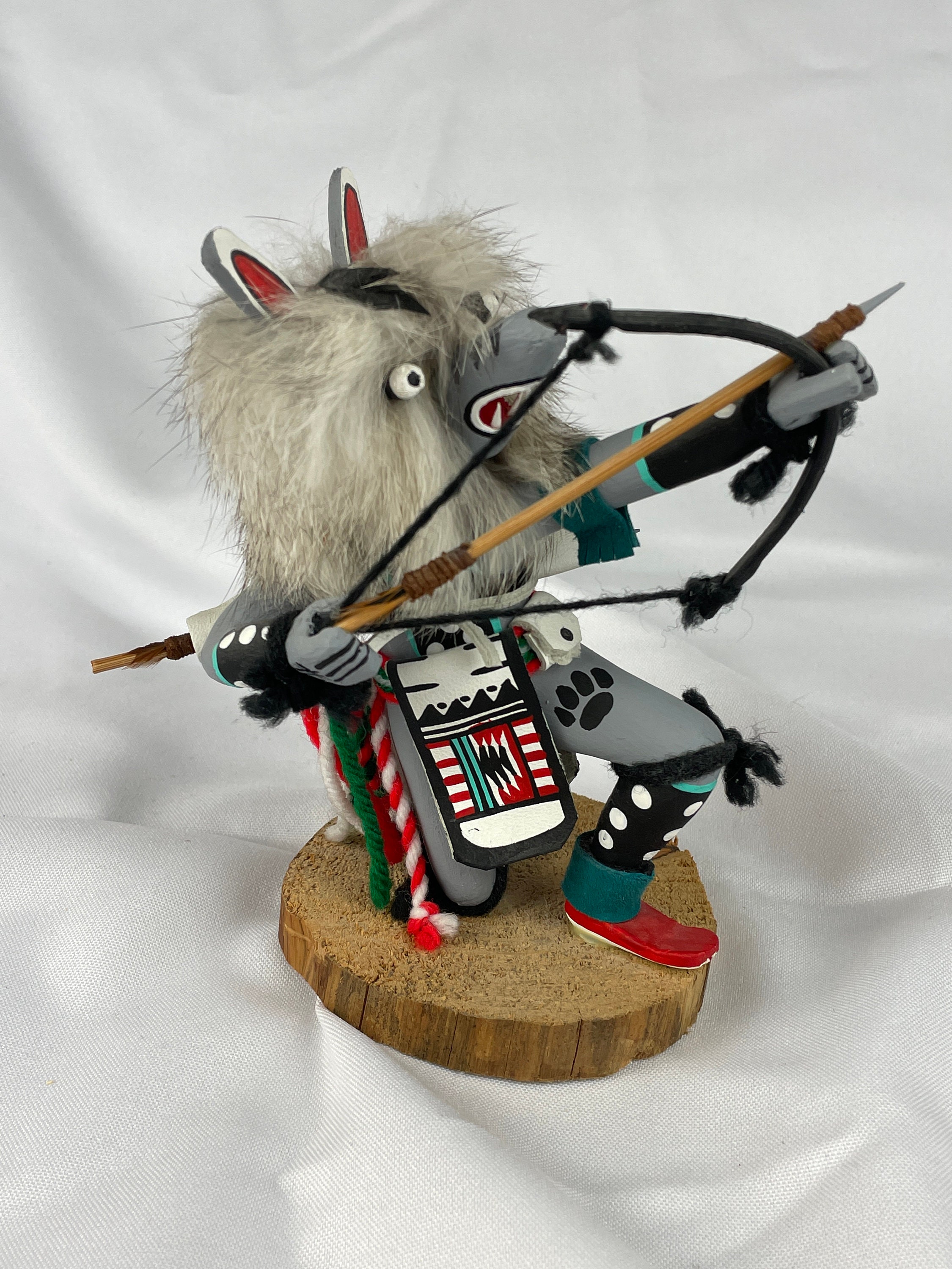 ネイティブアメリカンのカチーナ人形 4体 ナバホ族 ホピ族 クマ 鬼