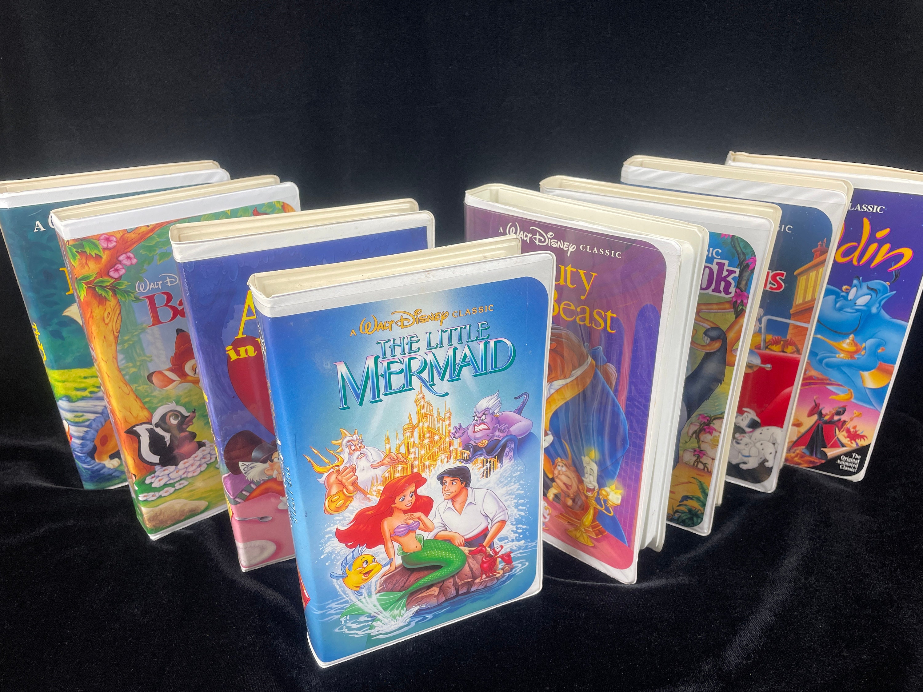 8 Disney Black Diamond VHS Rare 90's Little Mermaid W Banned Cover Art