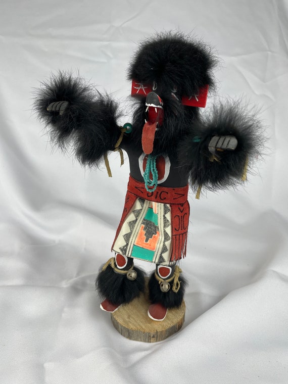ネイティブアメリカンのカチーナ人形 4体 ナバホ族 ホピ族 クマ 鬼