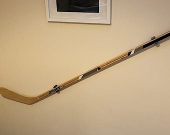 Ice Hockey Stick Holder - Full Size Hockey Stick Wall Mount Display Shelf Stand - Collectibles and Memorabilia Display Gift NHL, Hockey Fans