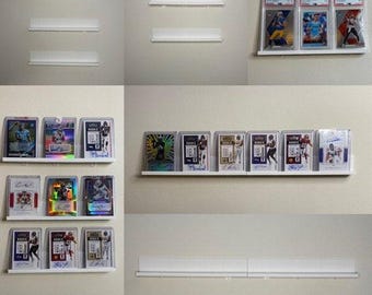 Wall Mounted Display Shelf for Trading & Collectable Cards - 25cm Trading Card Shelf for Top Loaded, Mag’d and Graded Cards - Ideal Gift