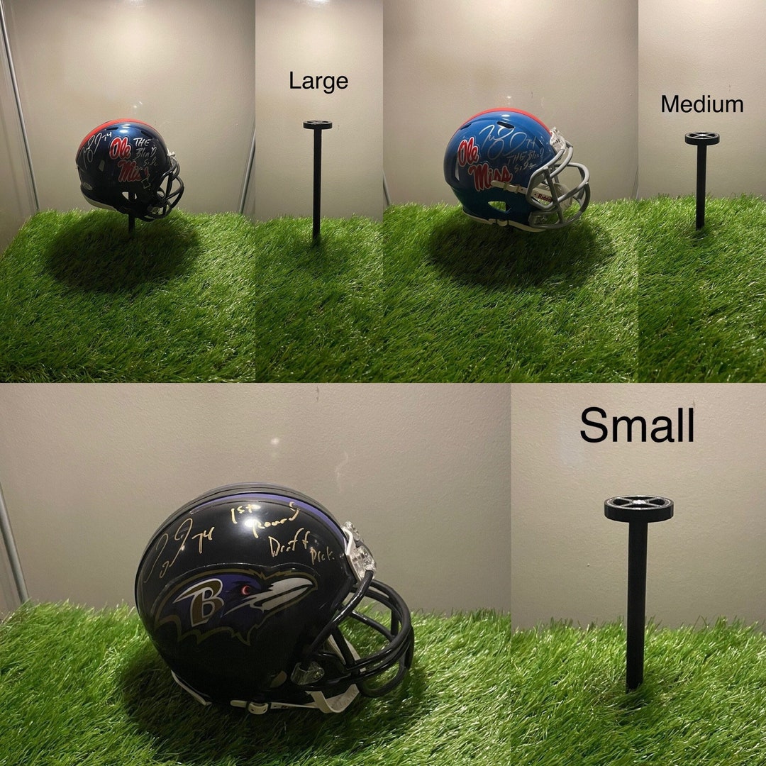 Free Standing I Shaped Mini Helmet Stand for Collectibles Ideal for