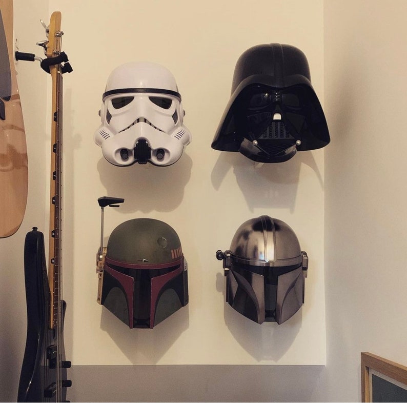 L Shaped Wall Mount Stand for Full Size Star Wars Helmet etc Display Hanger for Collectible Replica Helmets & Memorabilia Star Wars Gift image 3