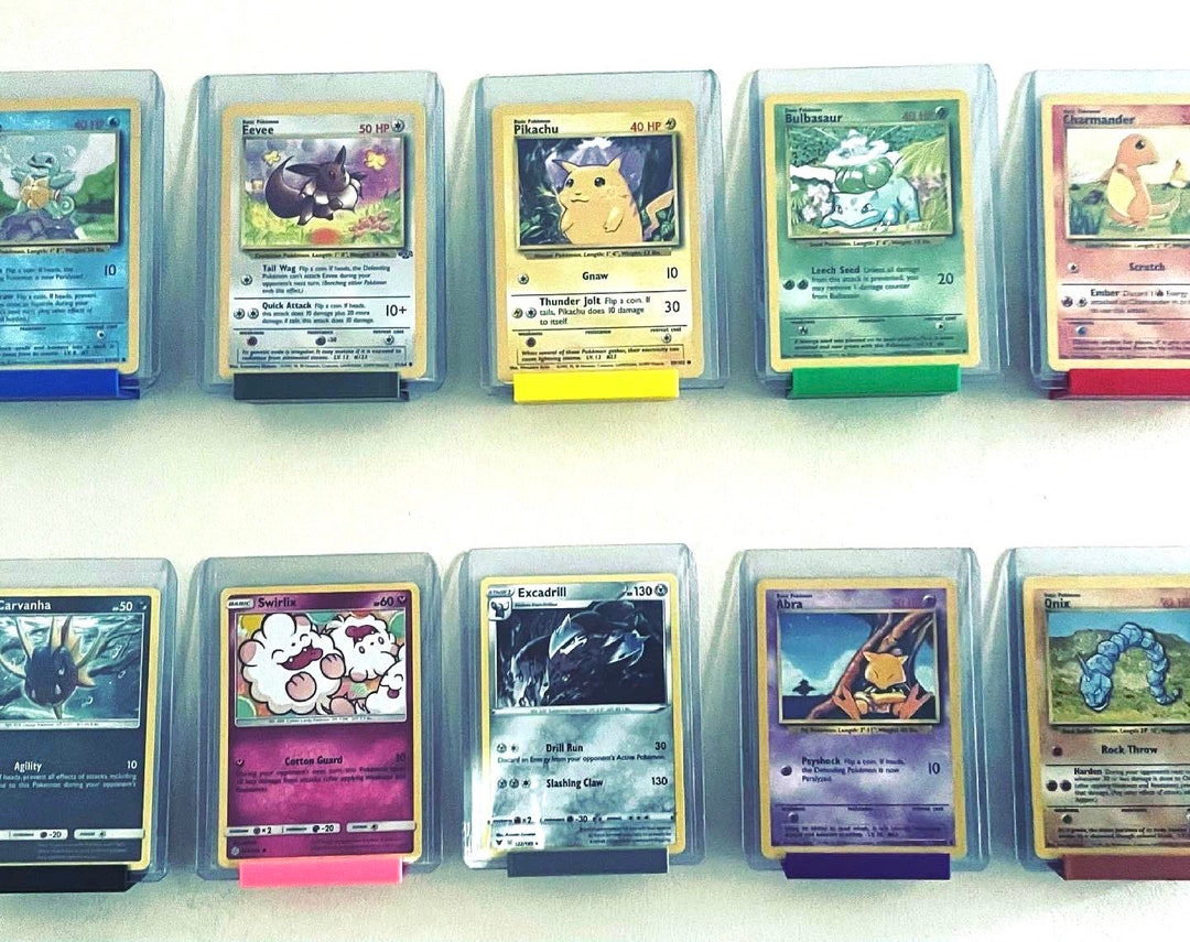 Pokémon Wall Mounted Card Display Stand Ideal for Top Loaded, Magd and Graded Cards Etsy UK