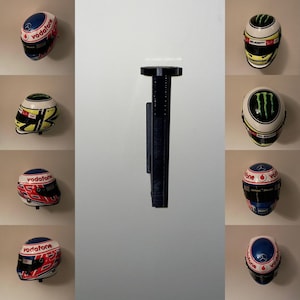Wall Mounted L Shaped Display Stand for 1:2 Mini Helmet F1, Moto GP - Display Hook for Collectible, Memorabilia Helmets - Ideal Sports Gift