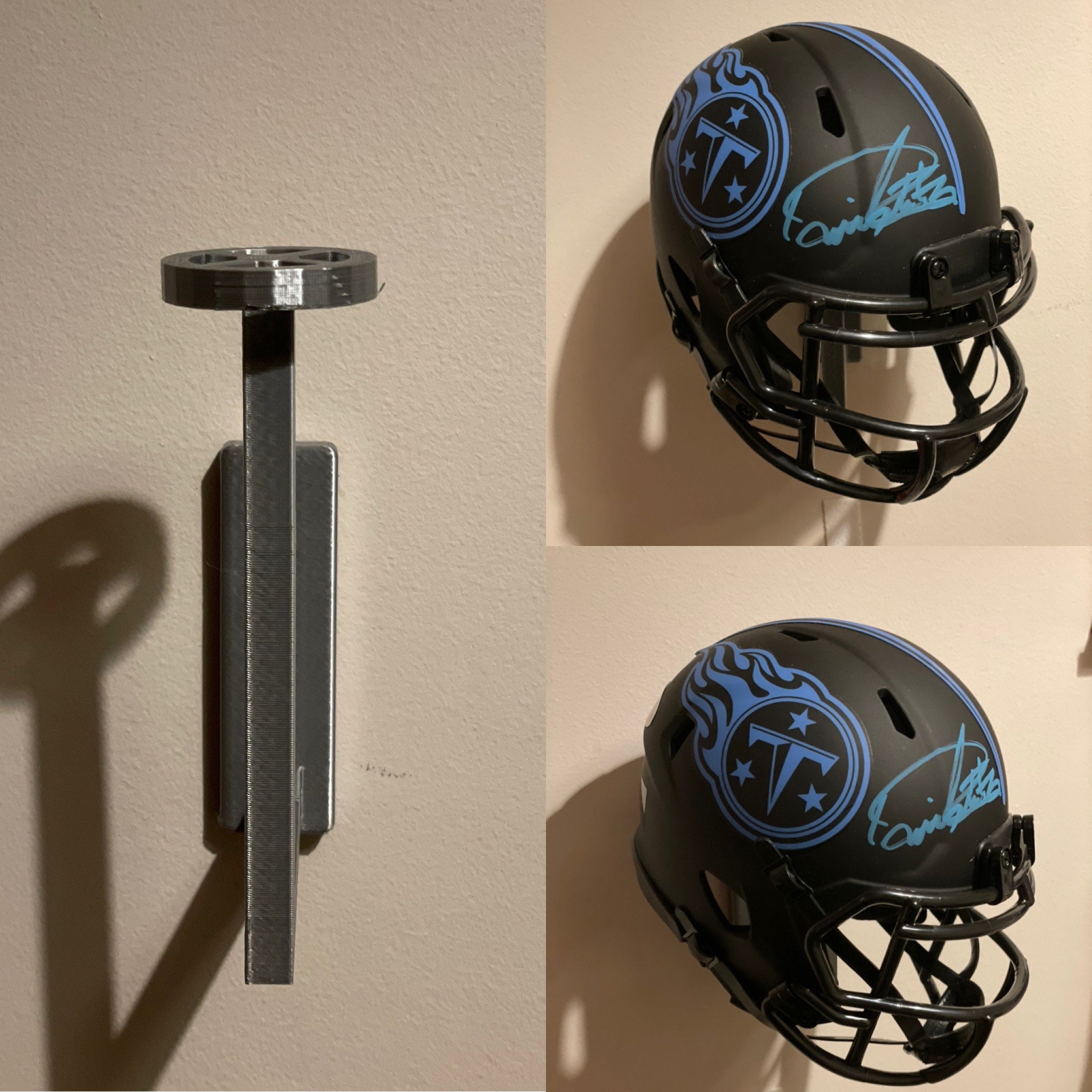 Detroit Lions CUSTOM 2-Tone Blue/Silver Chrome LOADED Mini Football Helmet