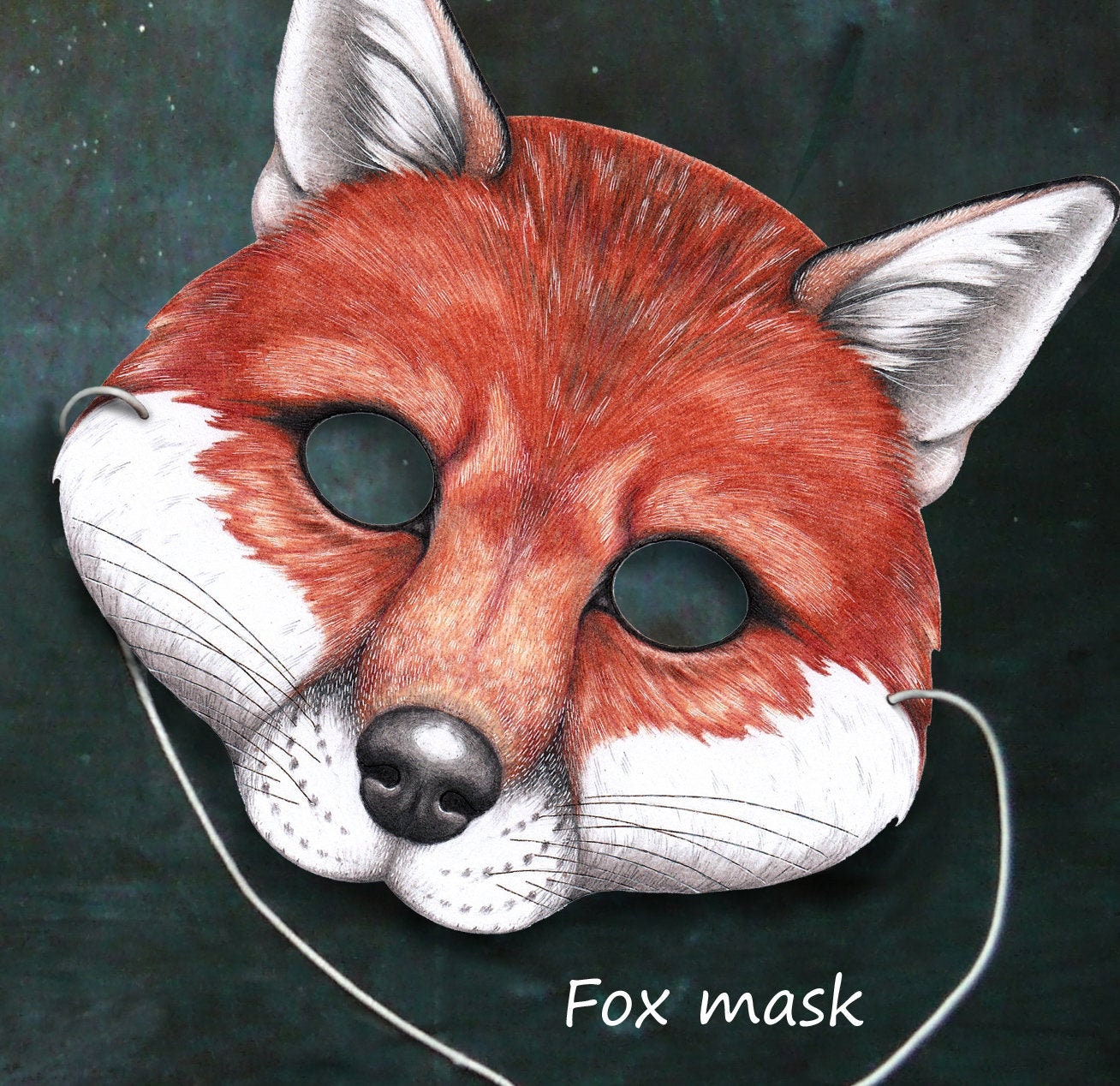 2 Pcs Animal Mask Animal Mask Therian Therian Fox Mask Animal Masks Crafts  Handmade White Classic Adults Eva - AliExpress