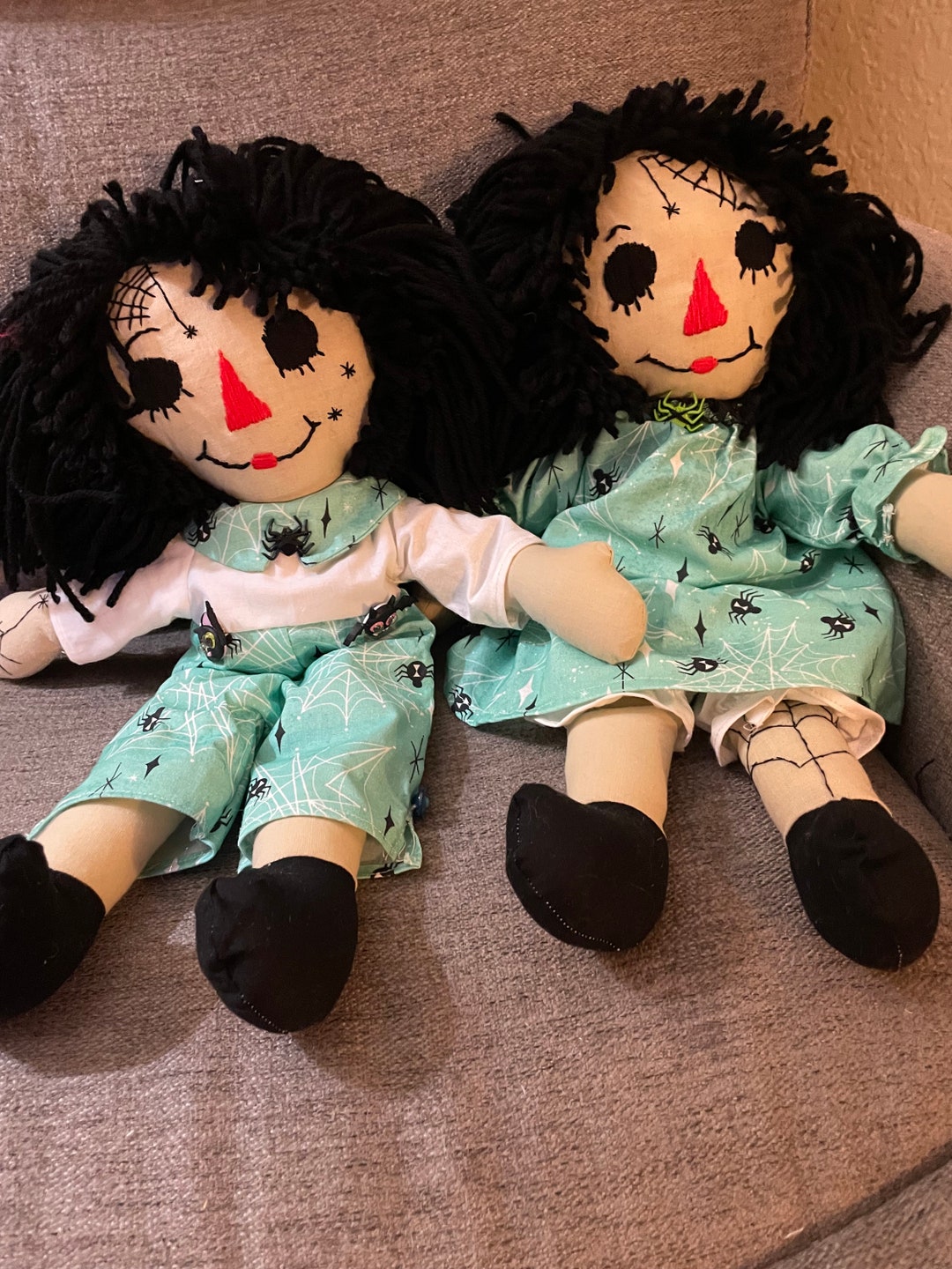 15 Spider Tattoos Halloween Raggedy Ann and Andy Doll Etsy