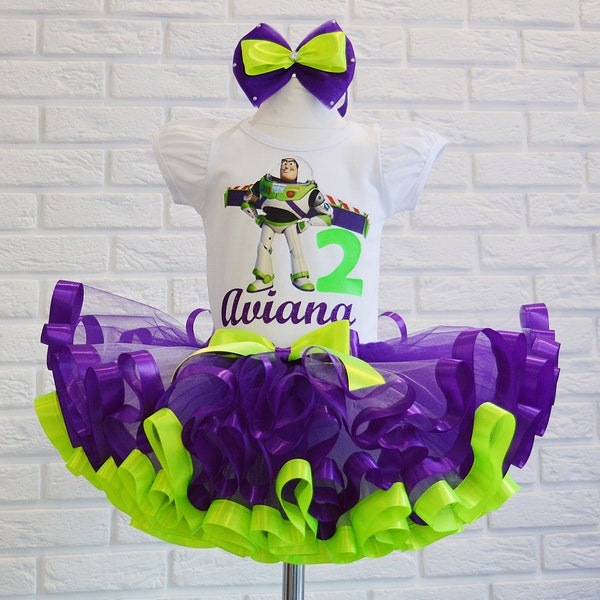 Space Ranger Buzz Toy Story Birthday outfit, Space Ranger Buzz Birthday Tutu set baby girl, Buzz LightyearBirthday party tutu Dress costume