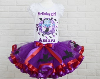 Vampirina Purple Birthday Tutu set, personalized Vampirina Party outfit