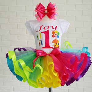 BabyFirst TV Birthday Tutu Outfit: Rainbow Blossom, Color Crew, Vocabulary