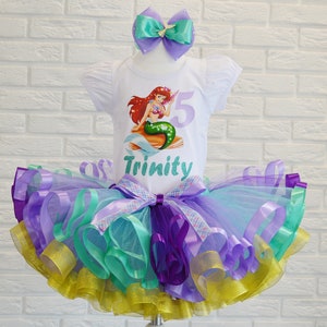 Mermaid Birthday Tutu Outfit: Personalized Under The Sea Party Costume