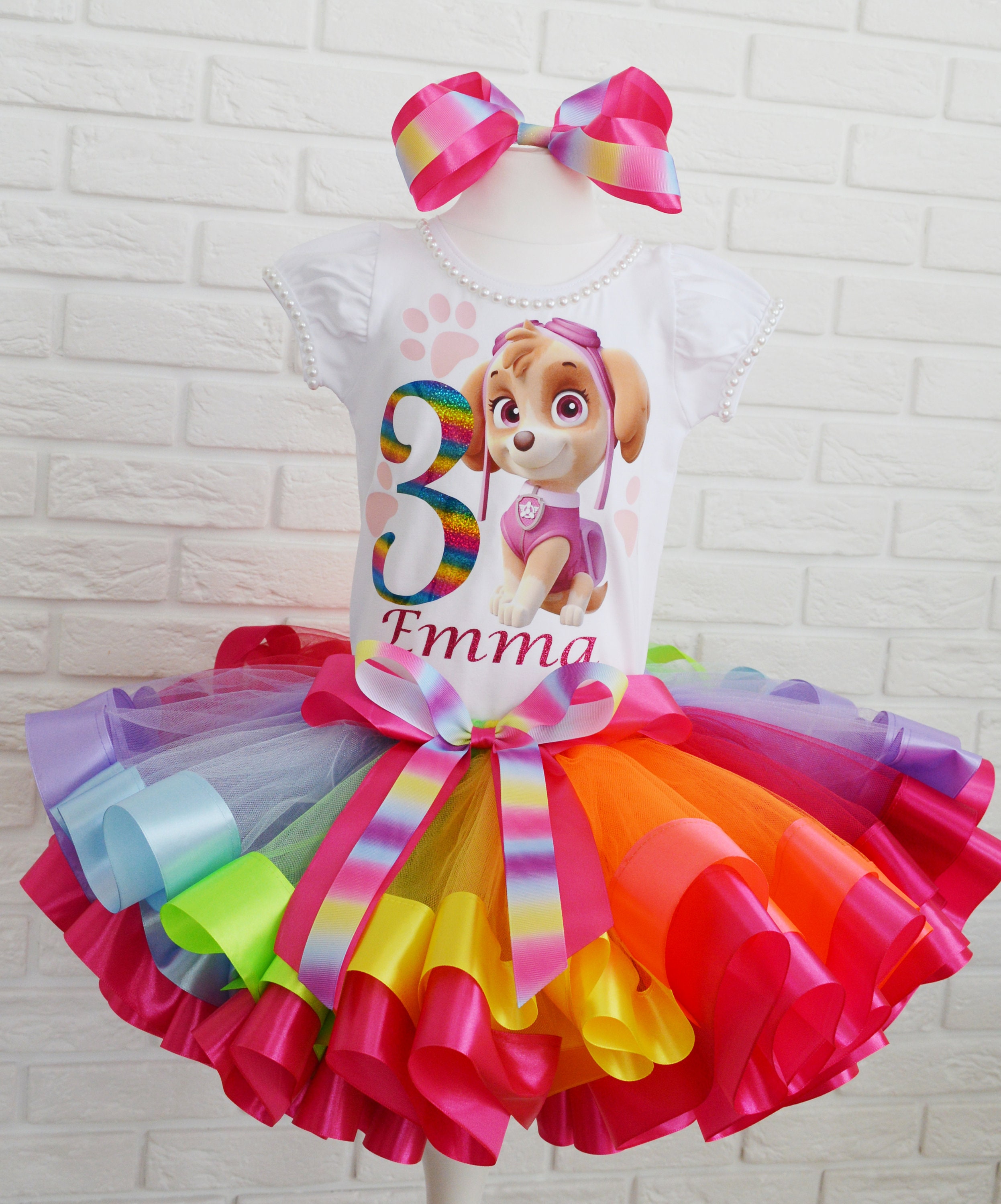 Birthday Tutu Outfit Skye Paw Patrol 