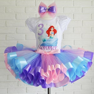 Mermaid Birthday Tutu Outfit: Personalized Ariel Costume Set