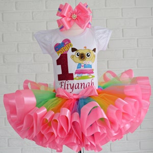 Chip and Potato Birthday outfit, Rainbow Chip and Potato birthday party tutu set.