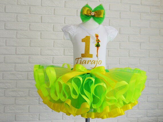 Twistin Twirlin Tutus Tinkerbell Birthday Outfit Tiered Tutu 2T