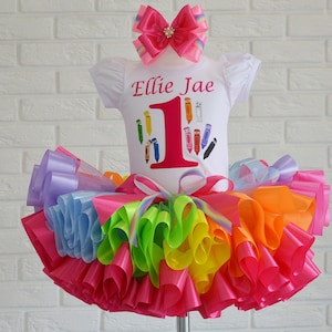Color Crew Birthday Tutu Outfit: Custom First Birthday Set