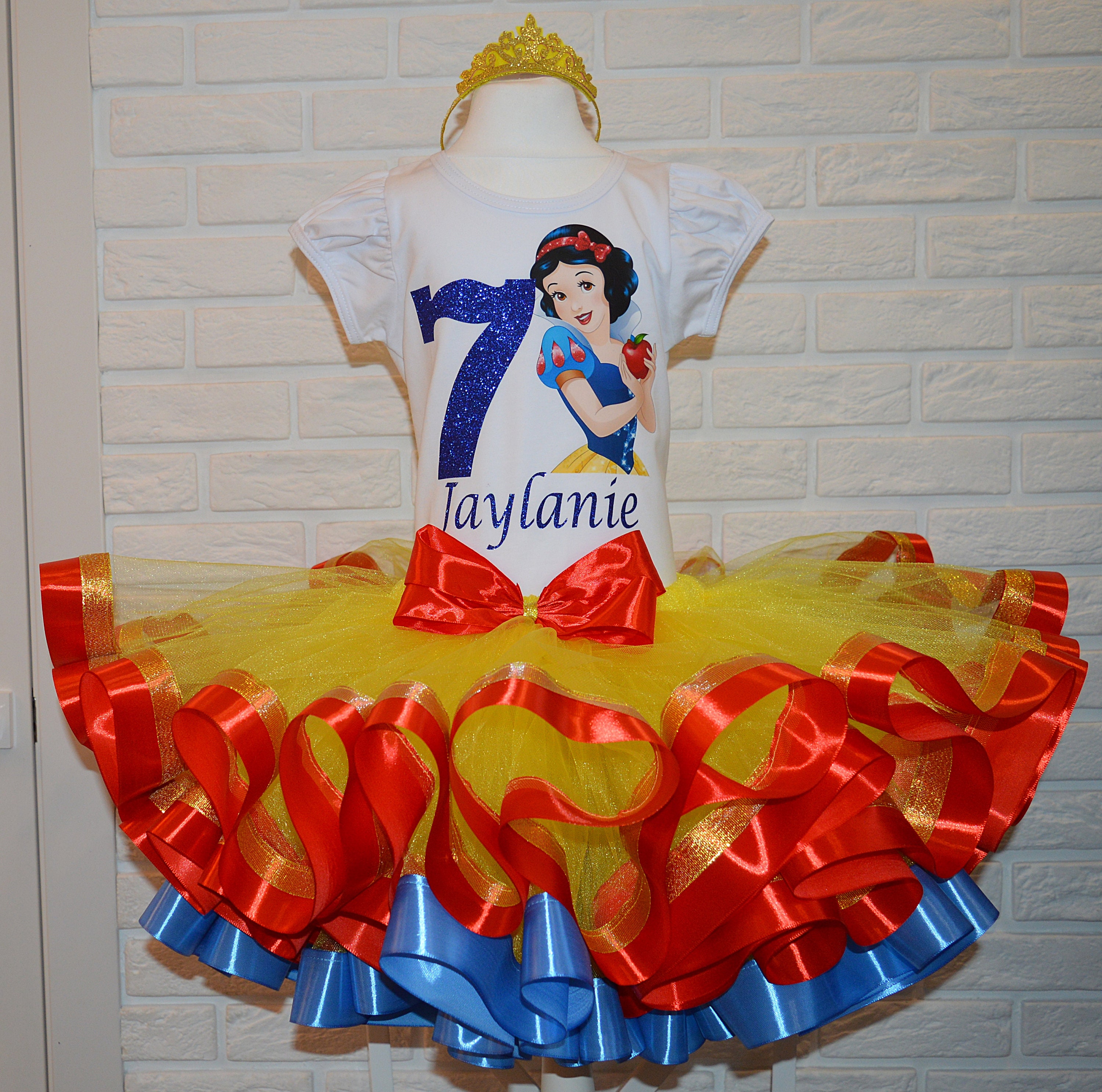 Snow White Outfit, 2nd Birthday Girl Outfit, Princess Birthday