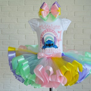 Stitch Birthday Tutu Outfit: Baby Girl Party Stitch Costume