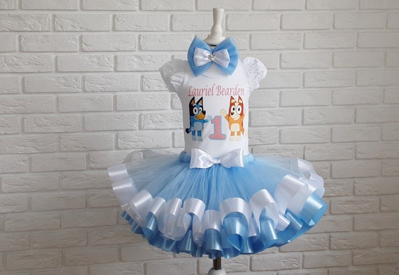 New Genuine Bluey Party Dress Tutu Kids Girls Size 1 2 3 Bingo Limited Edition 