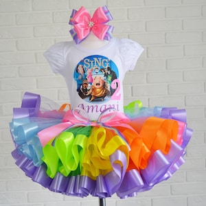 Personalized Sing 2 Birthday Tutu Outfit: Baby Girl 1st Birthday Set