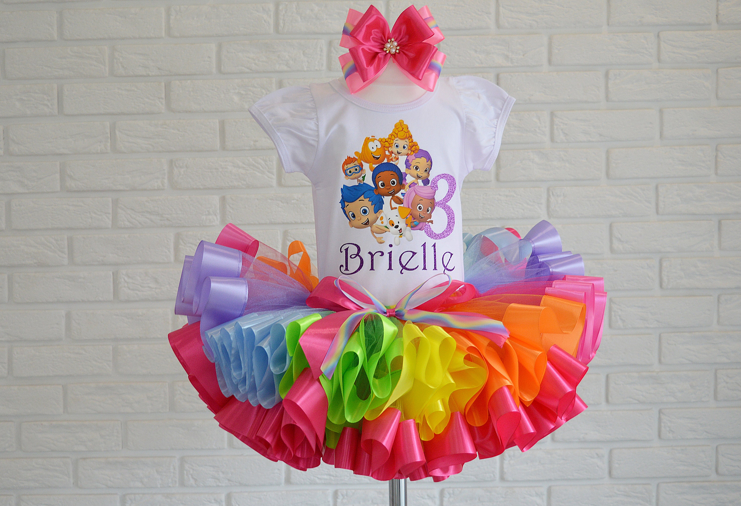 Bubble Guppies Rainbow Birthday Outfit, Guppies Molly Deema Oona