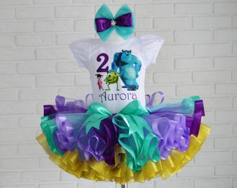 Monster's Ins Birthday tutu outfit, Custom Monster's Ins birthday tutu set, Personalized Boo Monster's Ins 1st birthday party dress