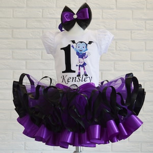 Vampirina Birthday Tutu Outfit: Purple Party Costume Set