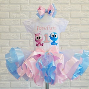 Personalized GooGoo GaaGaa Birthday Tutu Outfit: Baby First TV Party
