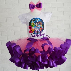 Personalized Sing 2 Birthday Tutu Outfit: Baby Girl 1st Birthday Set