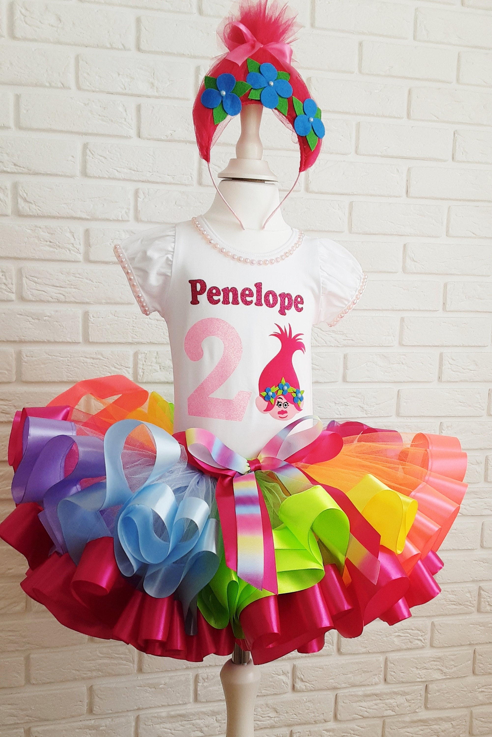 Trolls 2nd birthday outfit cheap