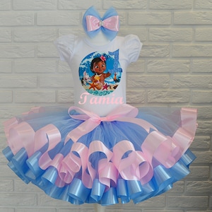 Baby Moana Birthday Tutu Outfit: Hawaiian Princess Party Dress