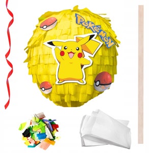 Piñata 3d redonda Pokemon Pikachu Disfraces baratos sevilla